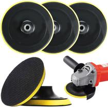 3 X Suporte Prato Disco 4 Polegadas 100Mm Politriz Esmerilhadeira Lixadeira M14 Kaqi 3 X Suporte Prato Disco 4 Polegadas 100Mm Politriz Esmerilhadeira Lixadeira M14 Kaqi