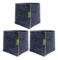 3 X Weedpot Pro Vaso Feltro Estruturado 11 L - Weedstock