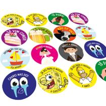 30 Adesivos 5x5 cm Casamento Divertidos Variações
