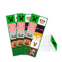 30 Adesivos Festa Minecraft Decoração Aniversário comple 5cm 30 Adesivos Festa Minecraft Decoração Aniversário comple 5cm
