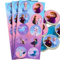 30 Adesivos Frozen redondo decoração festa aniversário 30 Adesivos Frozen redondo decoração festa aniversário