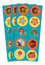 30 Adesivos Redondos Moana Baby Festa Licenciado Regina