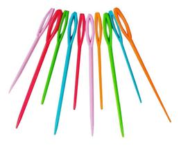 30 Agulhas Plásticas Acabamento Tapeçaria Tricô Crochê Lã