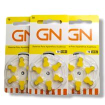 30 Baterias Pilhas P/ Aparelho Auditivo GN Tamanho 10