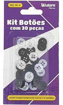 30 Botões Costura 4 Furos Manual Reparo Roupa Camisa Social