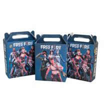 30 Caixas maleta lembrancinha Festa Free Fire