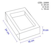 30 caixas visor presente multiuso brigadeiro papel 24x6x16