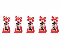 30 Caixinhas CONE para doces minnie vermelha