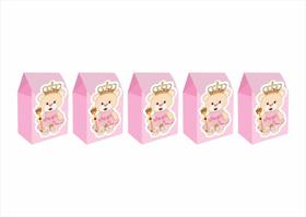 30 Caixinhas MILK para doces Ursinha Princesa