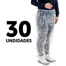 30 Calça Plástica Descartável Transparente Impermeável