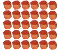 30 Capa De Porca Mini Hungara Laranja Metalizada Caminhão 32/33mm