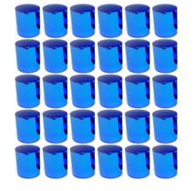 30 Capa Porca Boliviana Azul Cromada Metalizada 23mm 24mm 30 Capa Porca Boliviana Azul Cromada Metalizada 23mm 24mm