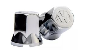 30 Capa Porca Compativel Volksvagen Logo Cromada Caminhao 33mm