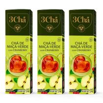 30 Cápsulas 3 Corações, Chá Maçã Verde e Cranberry