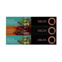 30 Cápsulas Delta Q Café Chocolate Com Menta E Café Canela