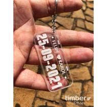 30 chaveiro personalizado placa de carro -Para casamento ou datas comemorativas em acrílico 30 chaveiro personalizado placa de carro -Para casamento ou datas comemorativas em acrílico