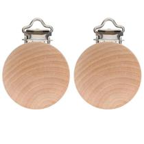30 Clips para Chupete Anemeeoke de Madera Natural de Haya