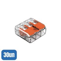 30 Conectores Emenda 4MM 3 Polos 221-413 - Wago 30 Conectores Emenda 4MM 3 Polos 221-413 - Wago