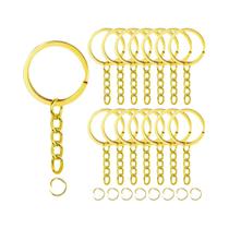30 Conjuntos De Anéis De Chaveiro De Metal Com Corrente E Anéis De Conexão Para Artesanato DIY E
