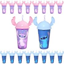 30 Copo Orelha Angel e Stitch Aniversário Infantil Lembrança