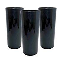 30 Copos Long Drink Acrílico Sólida Preto 330ml Festas 30 Copos Long Drink Acrílico Sólida Preto 330ml Festas