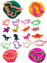30 Cortador Dinossauro Forminha Massinha de Modelar Molde Aniversario Criança Kit Festa Lembrancinha