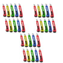 30 Estiletes Profissional Com Trava 18mm Escolar Escritório 30 Estiletes Profissional Com Trava 18mm Escolar Escritório