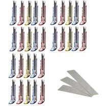 30 Estiletes Profissional Com Trava De Metal 18mm E Lâminas 30 Estiletes Profissional Com Trava De Metal 18mm E Lâminas