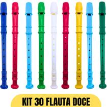 30 Flauta Doce Infantil Prenda Lembrancinha Festa Criança Brinquedo Prenda Aniversário Atacado