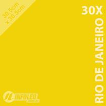 30 Folhas Color Plus 30,5x30,5cm 180g Rio De Janeiro Amarelo