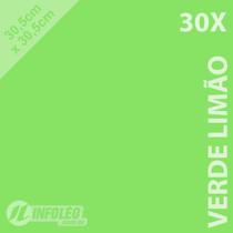 30 Folhas Color Plus 30,5x30,5cm 180g Verde Limão Candy