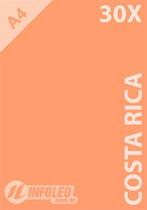 30 Folhas Papel Color Plus A4 180g Costa Rica (coral)