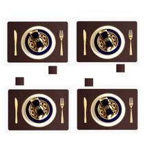 30 jogos americanos mesa jantar impermeável + porta copos 30 jogos americanos mesa jantar impermeável + porta copos