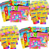 30 Kit Revistas Livrinhos Colorir Desenho Cor Infantil Atividades Pintar Lembrancinha Festa Prenda
