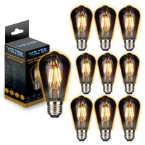 30 Lâmpadas Filamento Led Retrô Vintage St64 Fumê 4w Volter 30 Lâmpadas Filamento Led Retrô Vintage St64 Fumê 4w Volter