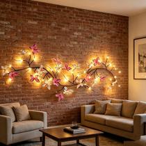 30 LED Luz Videira 130cm Borboletas USB 8 Modos Decoração Ambiente Flexível