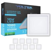 30 Luminária de teto LED Sobrepor Volter 18W 6500K Quadrado