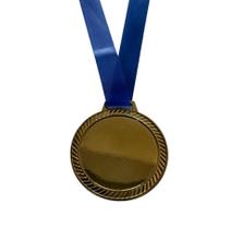 30 Medalhas de Aço 6cm Ouro Prata Bronze Centro Liso Esporte