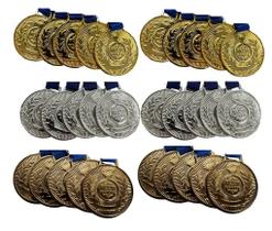 30 Medalhas Honra ao Mérito 3,4cm Ouro Prata Bronze com fita 30 Medalhas Honra ao Mérito 3,4cm Ouro Prata Bronze com fita