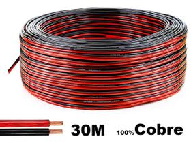 30 Metros Fio Som Automotivo Alto Falante Bicolor 0,50mm - Foxcabos