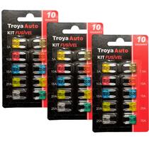 30 Mini Fusível Automotivo Carro Moto 5a 30a