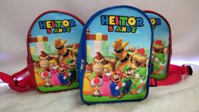 30 mochilinhas lembrancinha de aniversário Tema Mario 30 mochilinhas lembrancinha de aniversário Tema Mario