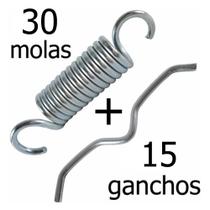 30 Molas Jump Reforçada 8 Cm + 15 Bigodes Ganchos Jump Academia