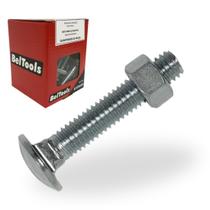 30 Parafuso Aço Carbono 8x65mm FRANCES C/ Porca Belenus