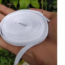 30 Pares Cadarço Atacador 140 cm Achatado Poliéster Branco