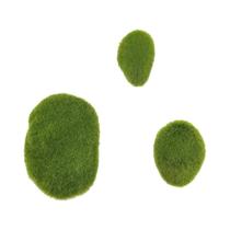 30 PCS Pedras De Musgo Artificial Verde Para Arranjos Florais, Jardins De Fadas E Artesanato Em 3