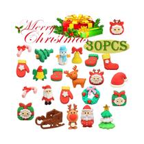30 Peças De Borrachas Em Forma De Quebra-Cabeça 3D De Natal, Papai Noel E Boneco De Neve, Presentes