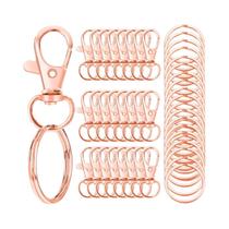 30 Peças De Chaveiros Com Fecho Rotativo De Lagosta, 15 Peças De Chaveiros Planos Artesanais De 32mm