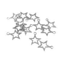 30 Peças de Pingentes de Aço Inoxidável - Folha, Lua, Estrela, Coração - Para Criar Colares