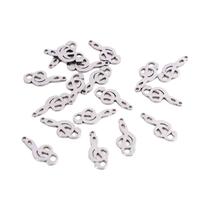 30 Peças de Pingentes de Aço Inoxidável - Folha, Lua, Estrela, Coração - Para Criar Colares